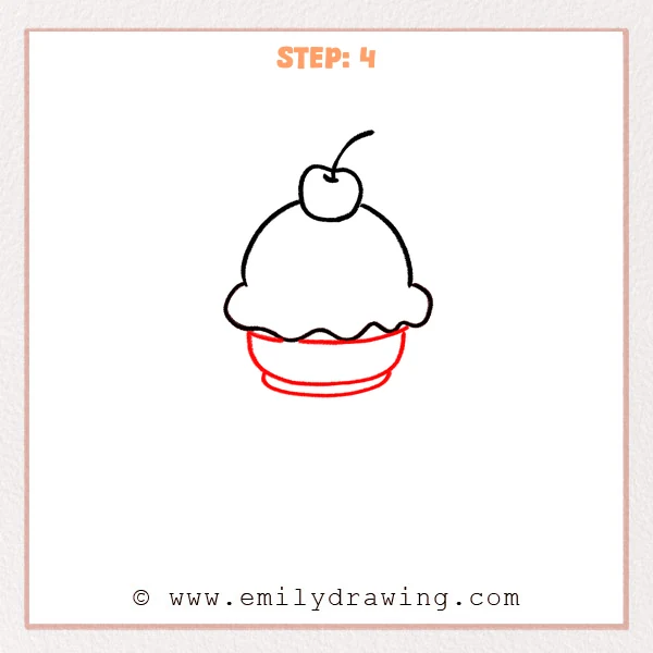 how to draw an ice cream cone - Step 4